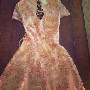 Short open back dress